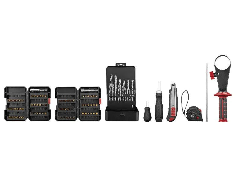 Set de taladro atornillador percutor recargable 20 V